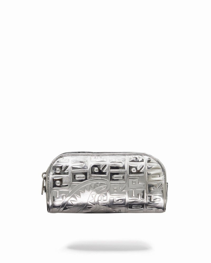 Silver Sprayground Metallic Infiniti Men\'s Pouches | 970423364
