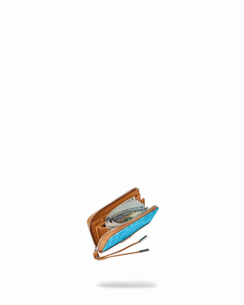 Turquoise Sprayground Illuchains Turq Men's Wallets | 469981376