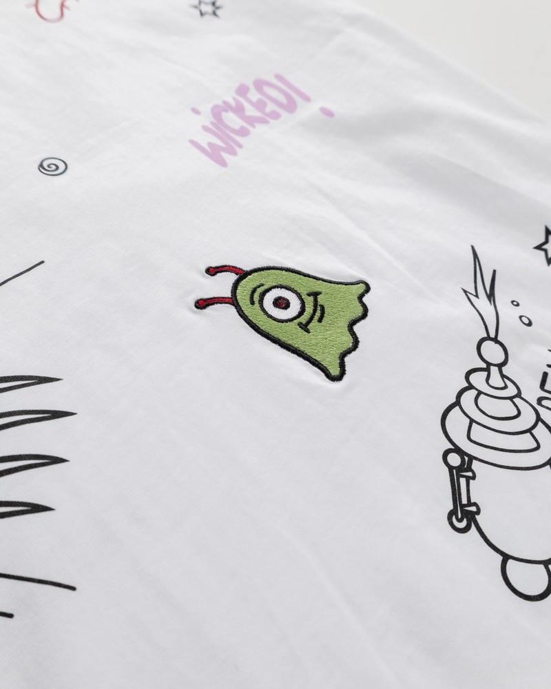 White Sprayground Alien Doodle Regular Women's T Shirts | 858164480