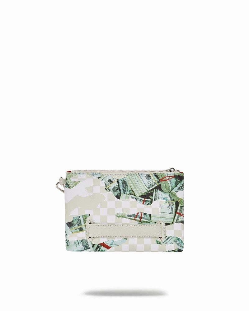 White Sprayground Ferociou$ Crossover Men's Clutch Bags | 531033325