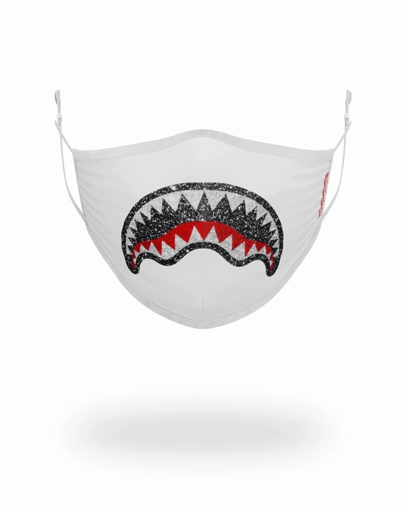 White Sprayground Fixed Filter Trinity Shark Fashion Women\'s Face Masks | 804348168