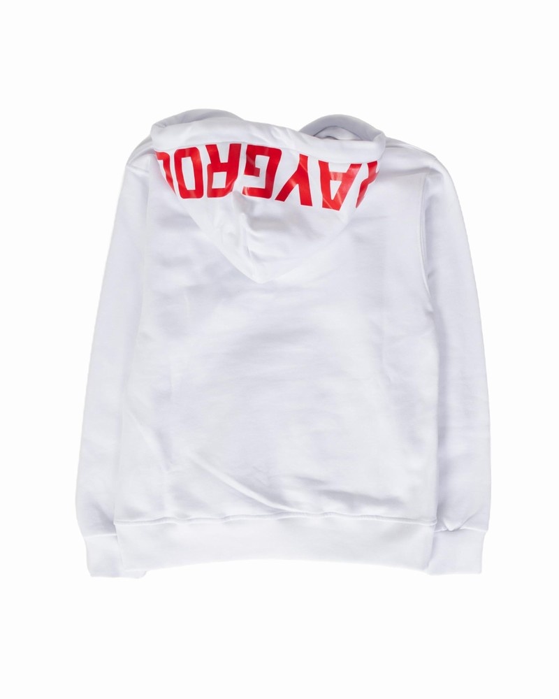 White Sprayground Hidden Shark Kids' Hoodie | 696147268