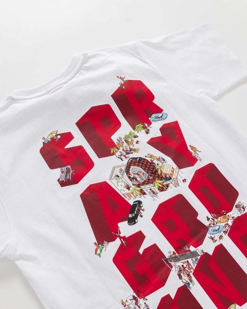 White Sprayground House Party Kids' T Shirts | 208949381