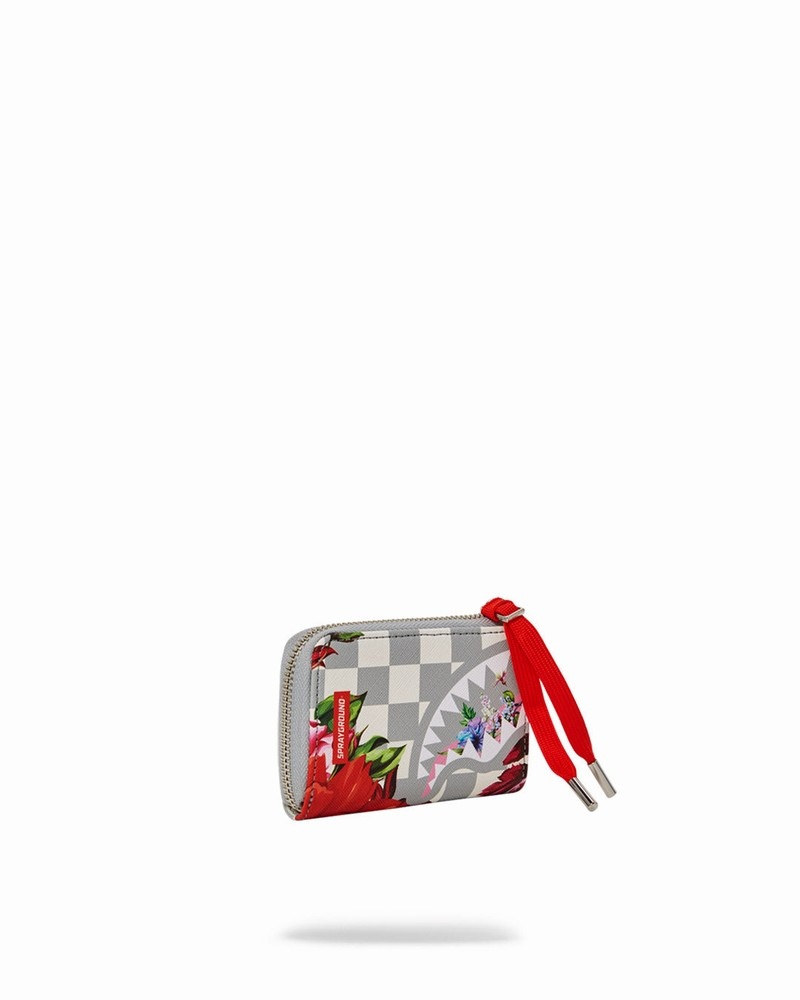 White Sprayground Jardin Du Palais Men's Wallets | 102104578