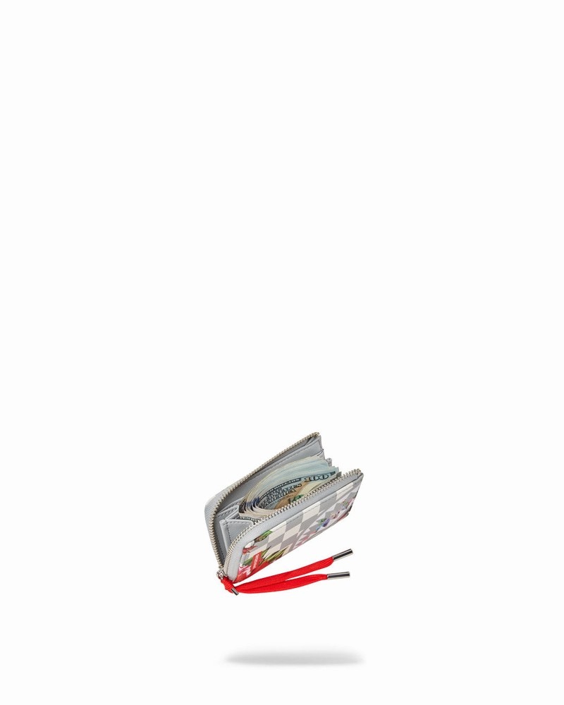 White Sprayground Jardin Du Palais Men's Wallets | 102104578