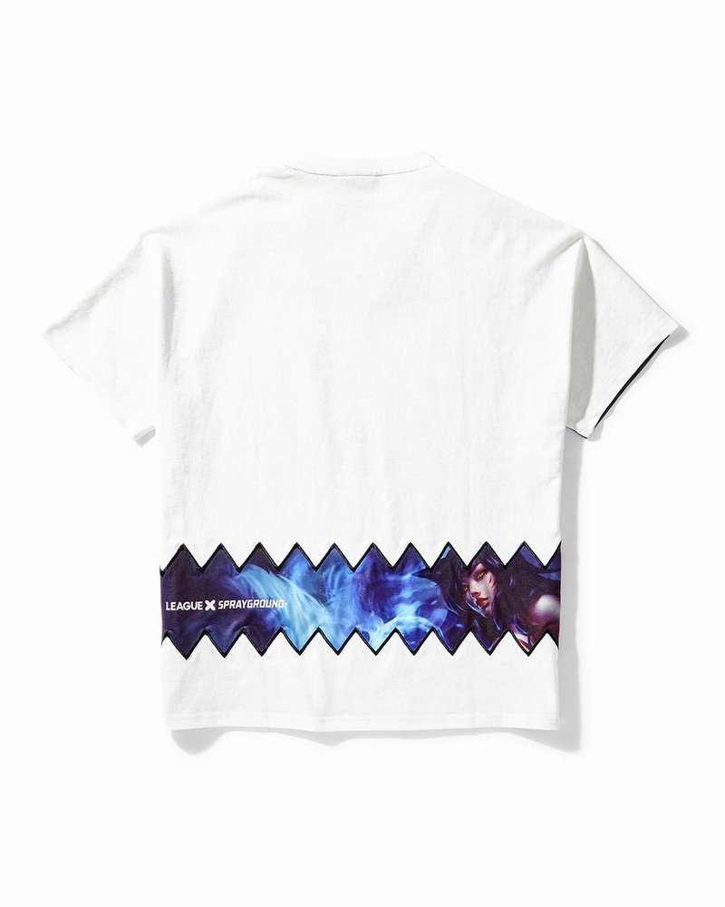 White Sprayground League Of Legends Ahri Women's T Shirts | 569752213