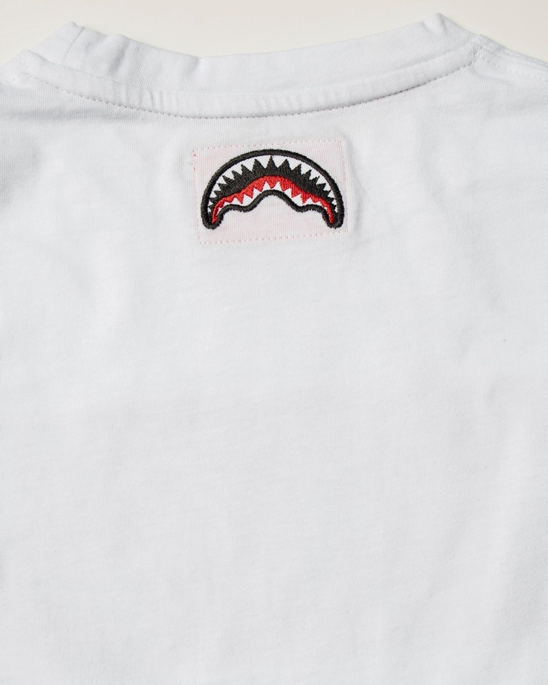 White Sprayground Madabout Money Kids' T Shirts | 544673635
