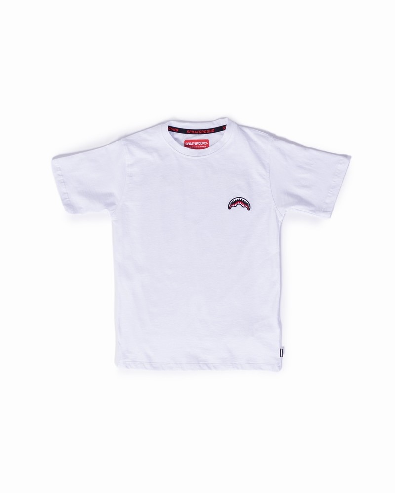 White Sprayground Money Kids\' T Shirts | 885774773
