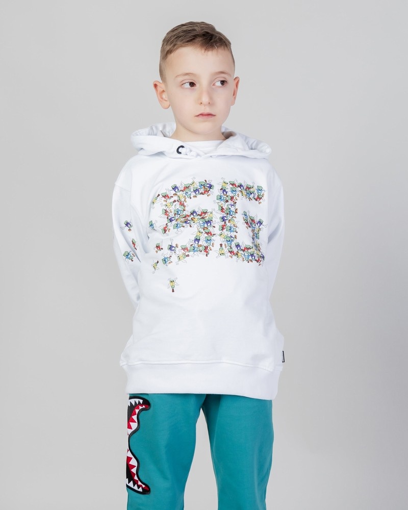 White Sprayground Moneyboys Sg Kids\' Hoodie | 750162559