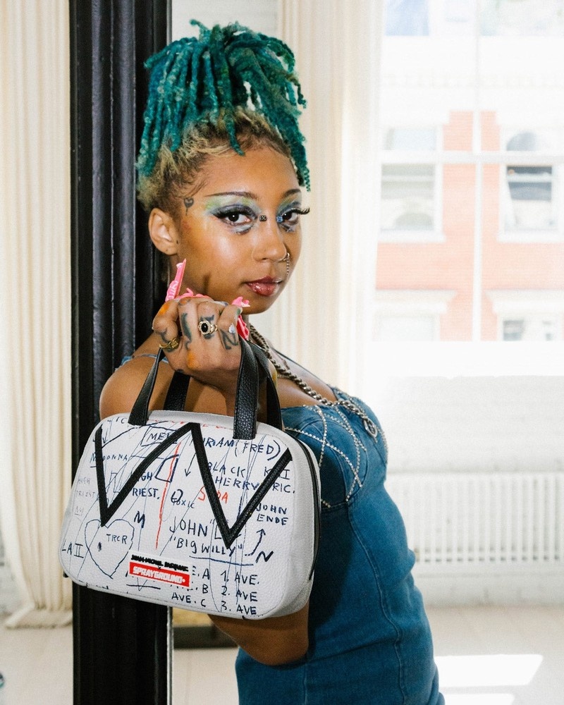 White Sprayground Official Basquiat Untitled 1983 Men's Handbag | 676028885