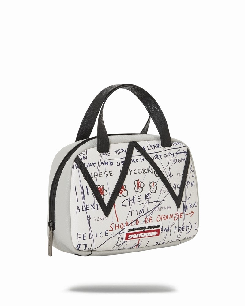 White Sprayground Official Basquiat Untitled 1983 Men's Handbag | 676028885
