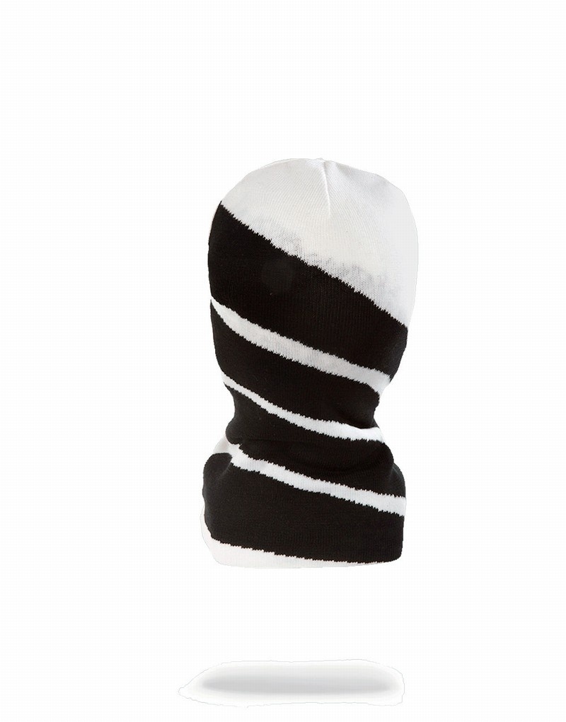 White Sprayground Phantom Shark Slashes Men's Ski Masks | 63488327
