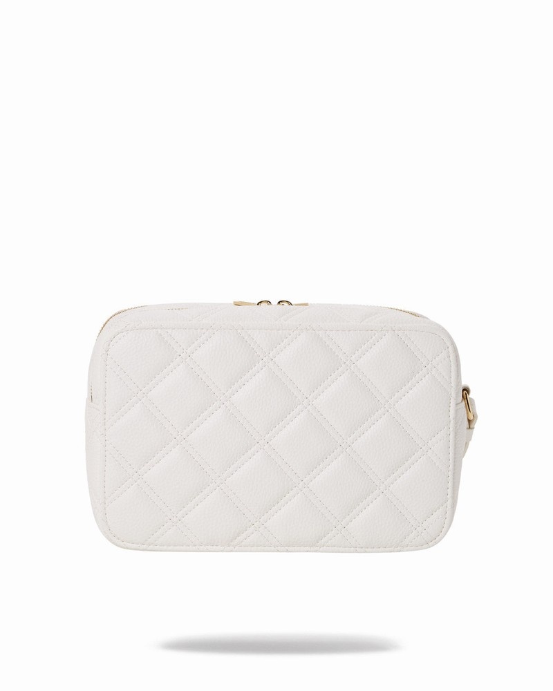 White Sprayground Pochette Riviera Gold Men's Toiletry Bags | 902165681