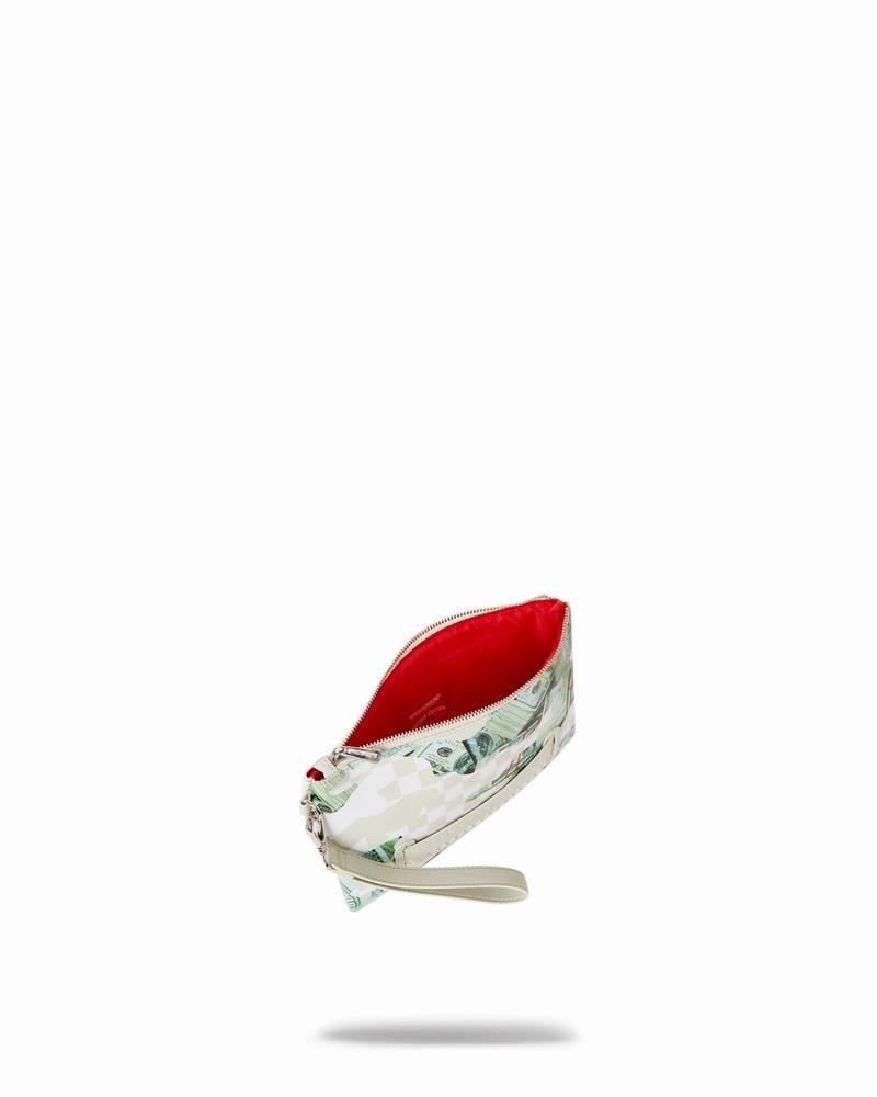 White Sprayground Powder 3am Money Men's Clutch Bags | 691166949