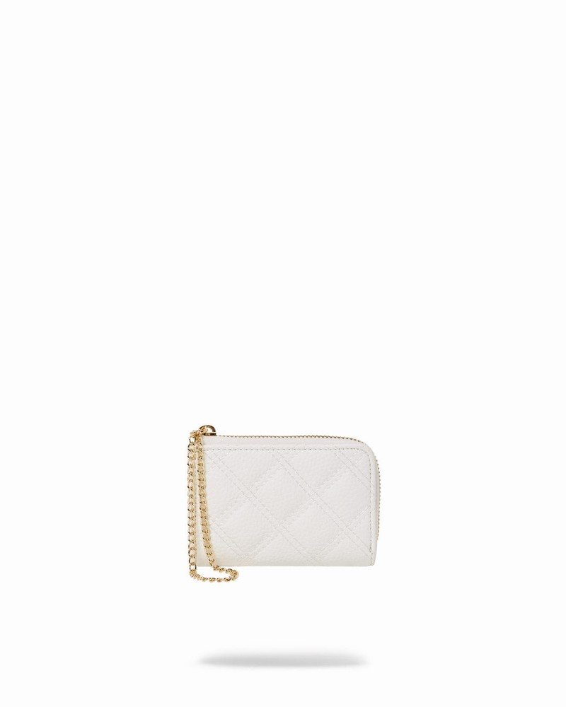 White Sprayground Riviera Gold Men's Wallets | 153430121