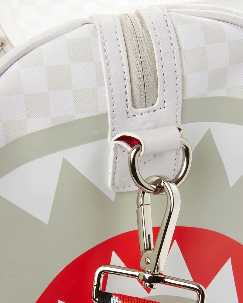 White Sprayground Sharks In Paris Mean & Clean Men's Duffle Bags | 760715399