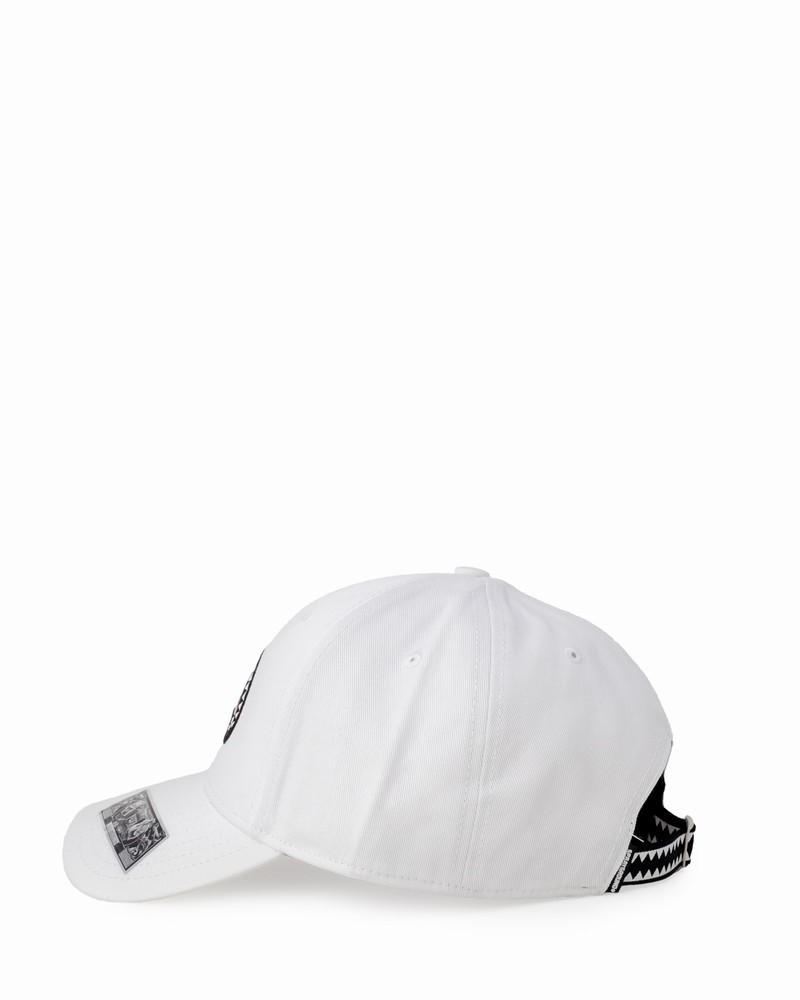 White Sprayground Smooth Men's Caps | 577409148