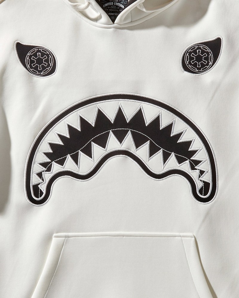 White Sprayground Star Wars Storm Trooper Shark Women's Hoodie | 457423425