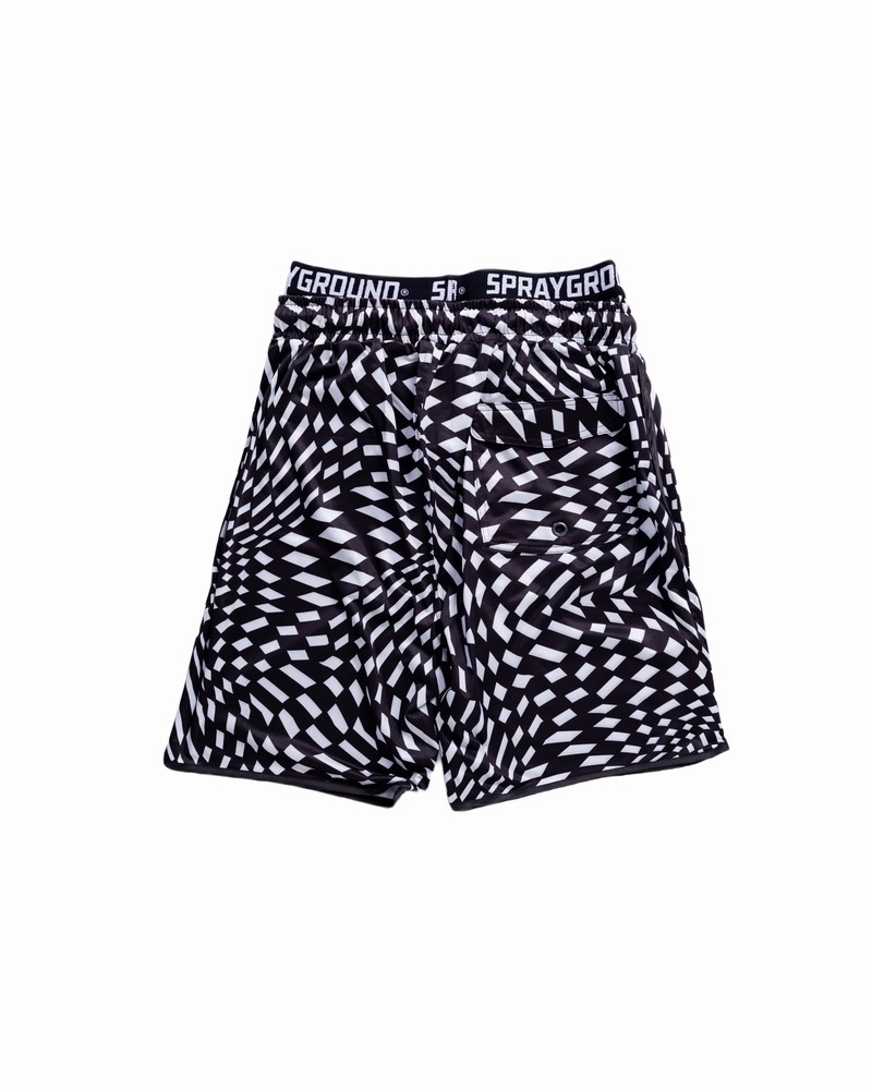 White Sprayground Trippy Women's Swim Shorts | 256203483
