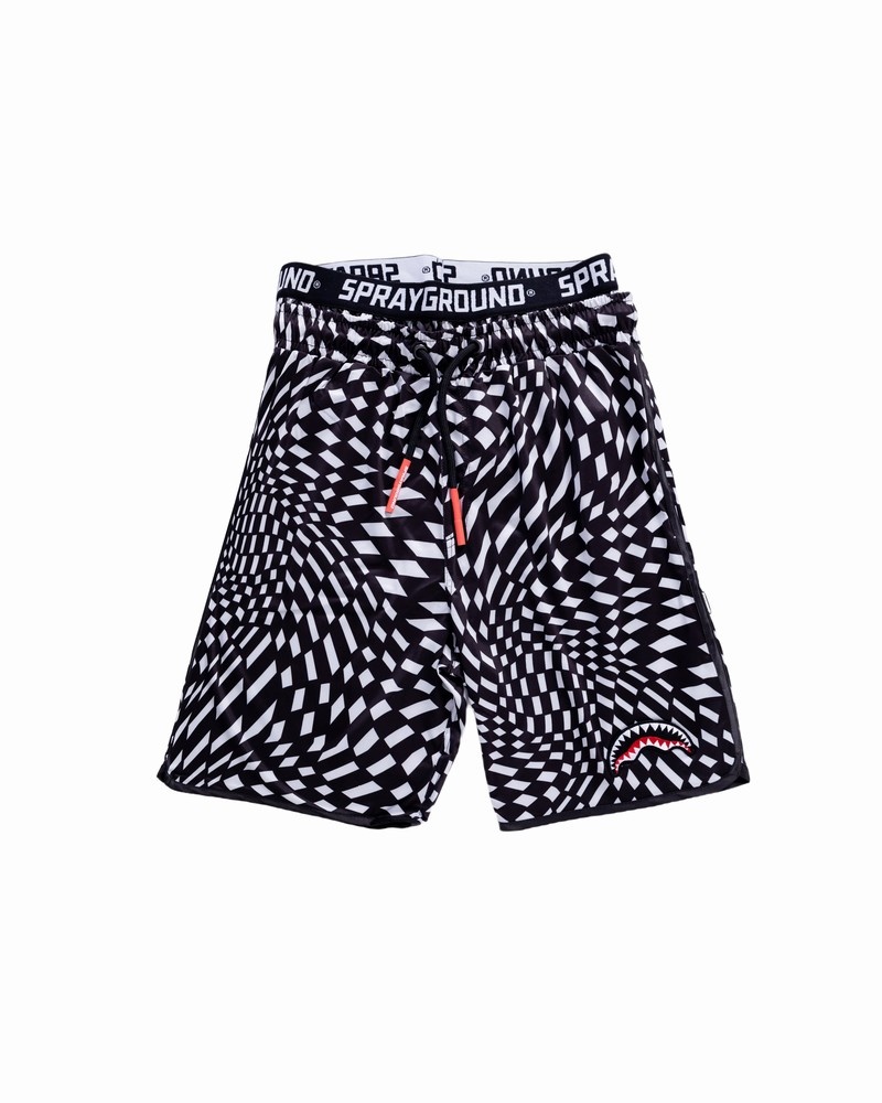 White Sprayground Trippy Women\'s Swim Shorts | 256203483