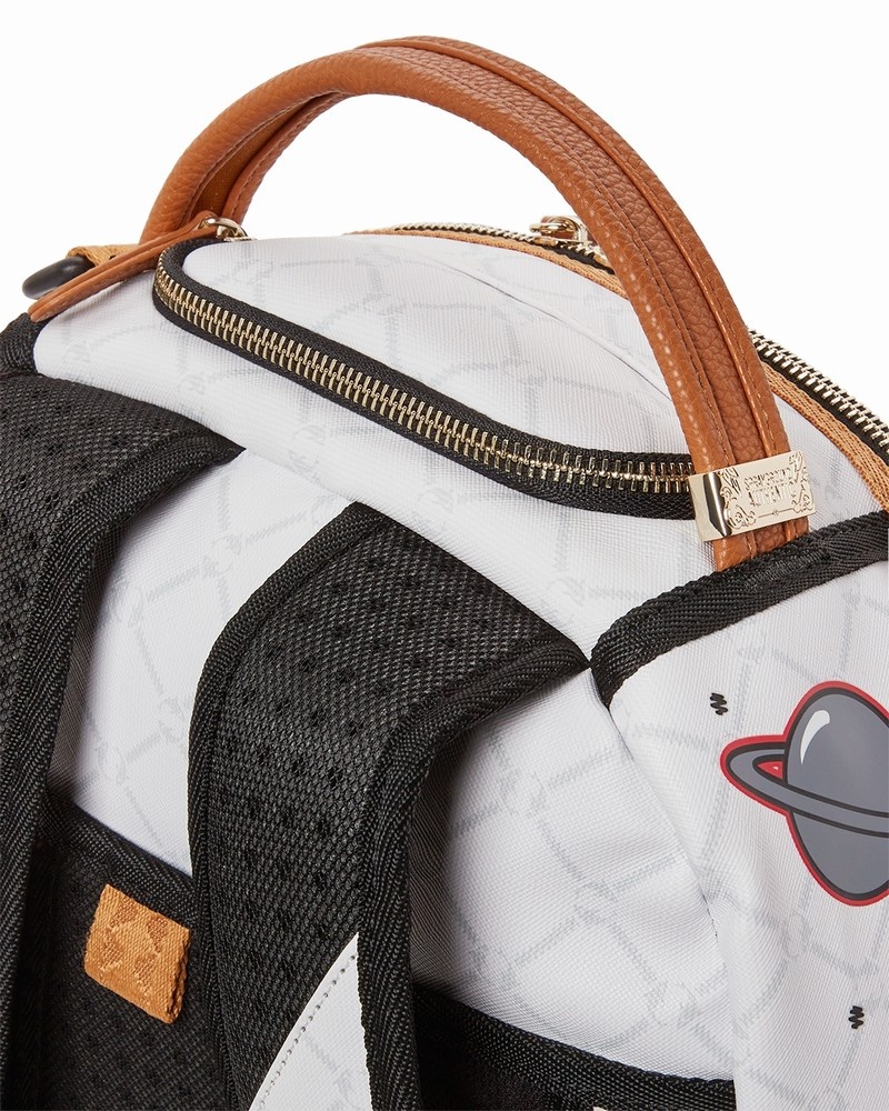 White Sprayground Ufo Outta This World Men's Backpacks | 501155953