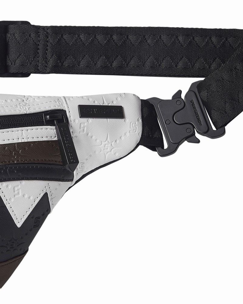 White Sprayground V.V.I.P. Savvvy Men's Waist Bags | 32672773