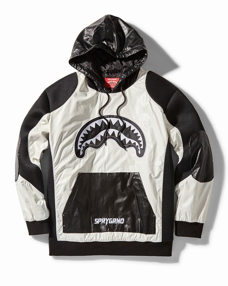 White Sprayground Vip Men\'s Hoodie | 162418571