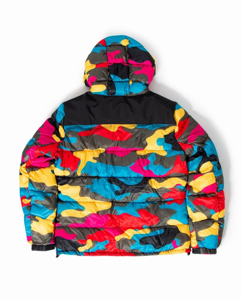 Yellow Sprayground SG Tyedye Camo Women's Down Jackets | 128503816