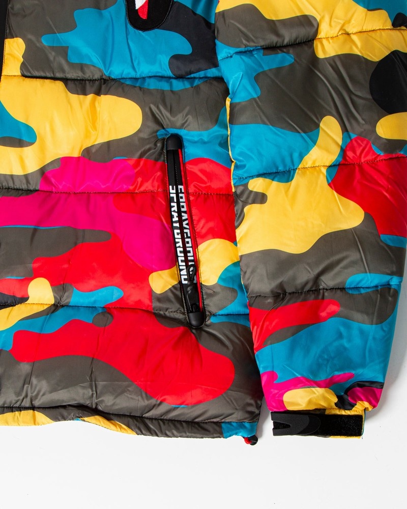Yellow Sprayground SG Tyedye Camo Women's Down Jackets | 128503816