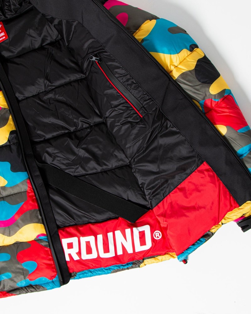 Yellow Sprayground SG Tyedye Camo Women's Down Jackets | 128503816